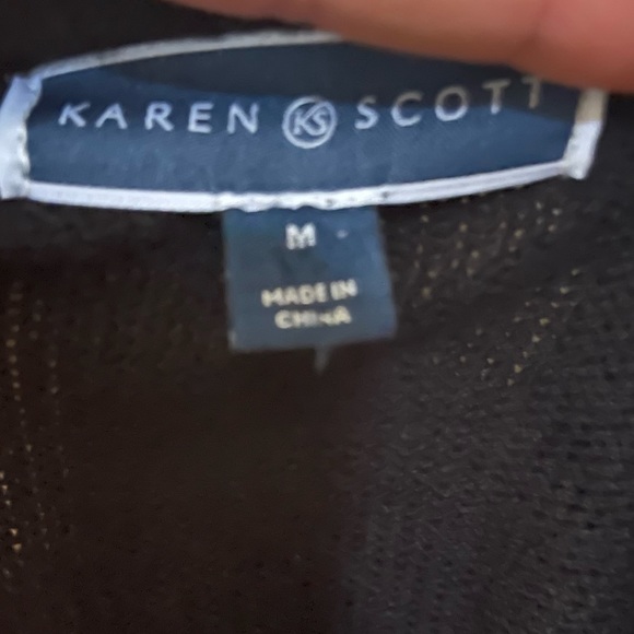 Ugly Christmas Santa and Reindeer Sequined Sweater: Karen Scott: Medium - Picture 3 of 3